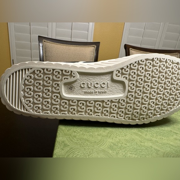 New Gucci GG Logo High Top Sneaker Shoes Black White Size UK 12 / US 12.5 - Picture 14 of 16
